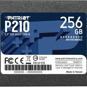 Patriot Memory P210 SATA 3 256GB SSD 2.5 Inch Internal Solid State Drive - P210S256G25