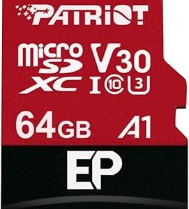 Patriot Memory 64GB A1 / V30 Micro SD Card for Android Phones and Tablets, 4K Video Recording - PEF64GEP31MCX